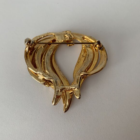 Vintage Flame BROOCH Pin Gold Tone Fire Unsigned - Picture 5 of 8